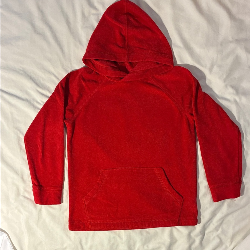 Hanna Andersson Vibrant Red Kids Fleece Hoodie
